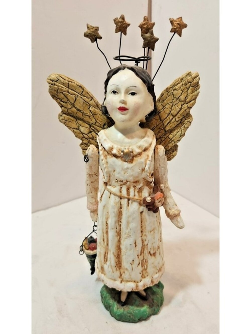 Vintage Rare Bethany Lowe Angel Primitive Folk Art Figurine 10" No chips/cracks